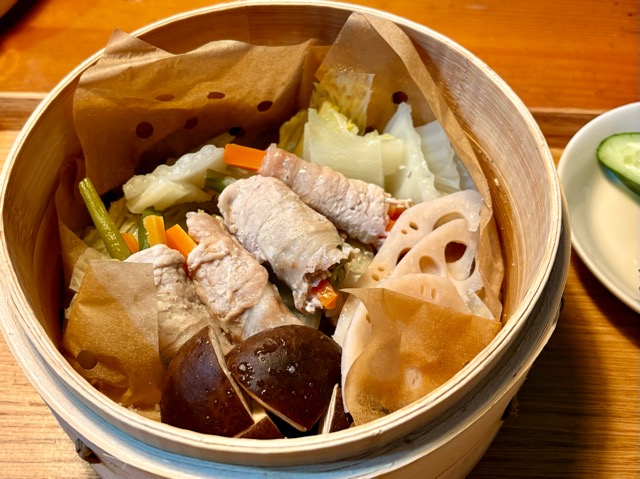 野菜のに肉巻き